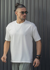 HENRY CLOTHING - Ανδρικό t-shirt regular fit - Λευκό 9-131