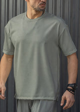 Ανδρική κοντομάνικη μπλούζα Henry clothing 9-131-χακί