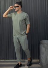 Ανδρική κοντομάνικη μπλούζα Henry clothing 9-131-χακί