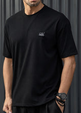 HENRY CLOTHING Ανδρική κοντομάνικη μπλούζα μαύρη 9-134-black