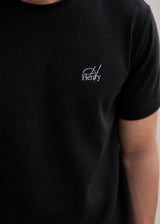 HENRY CLOTHING Ανδρική κοντομάνικη μπλούζα μαύρη 9-134-black