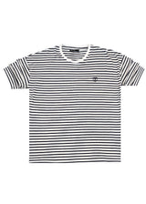 HENRY CLOTHING - Ανδρικό t-shirt - Ριγέ λευκό με μπλε σκούρο 9-153