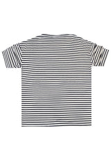 HENRY CLOTHING Ανδρική κοντομάνικη μπλούζα ριγέ λευκό-μπλε σκούρο 9-153-white
