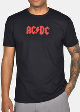 CLEVER CLOTHING Ανδρική κοντομάνικη μπλούζα μαύρη AC/DC CT-26970-black