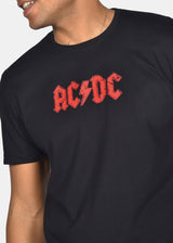 CLEVER CLOTHING Ανδρική κοντομάνικη μπλούζα μαύρη AC/DC CT-26970-black