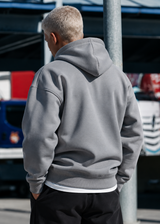 TWO BROTHERS Ανδρική ζακέτα φούτερ με κουκούλα  basic logo zip-up  - Ice BF-26910