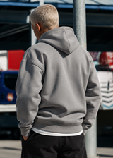 TWO BROTHERS Ανδρική ζακέτα φούτερ με κουκούλα  basic logo zip-up  - Ice BF-26910