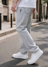 BEN TAILOR Ανδρικό παντελόνι τζιν γκρι ανοιχτό Base Line BENT.1617-grey