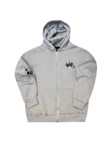 TWO BROTHERS Ανδρική ζακέτα φούτερ με κουκούλα  basic logo zip-up  - Ice BF-26910