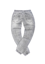 GUF CLOTHING - Ανδρικό παντελόνι τζιν με λάστιχο Slim Fit - Γκρι  BK-472