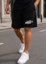 QUEST CLOTHING Ανδρική βερμούδα μαύρη Original Text BL-53-black