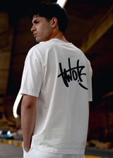 TWO BROTHERS Ανδρική κοντομάνικη μπλούζα Graffiti Sign ovesized λευκό BT-26800-white