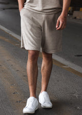 TWO BROTHERS Ανδρική βερμούδα μπεζ Terry Cloth BT-26780-beige