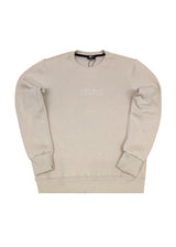 Ανδρικό μακρυμάνικο φούτερ Clever - CF-25300 - basic clever logo regular fit μπεζ

