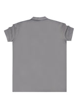 Κοντομάνικη μπλούζα τύπου πόλο GUF-CP2200-basic polo slim fit tee dark grey