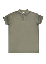 Κοντομάνικη μπλούζα τύπου πόλο GUF-CP2200-basic polo slim fit tee khaki