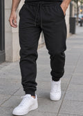 CLEVER Ανδρική φόρμα ανοιξιάτικη μαύρη simple jogger pants CT-26620-black