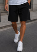 CLEVER CLOTHING Ανδρική βερμούδα μαύρη Simple Logo CT-26640-black