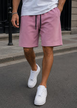CLEVER CLOTHING Ανδρική βερμούδα ροζ Simple Logo CT-26640-pink