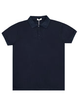 Κοντομάνικη μπλούζα τύπου πόλο GUF - DB-160-5 - basic polo slim fit tee μπλε σκούρο CP2200