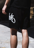 TWO BROTHERS Ανδρική βερμούδα μαύρη Graffiti Logo BT-25870-black