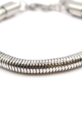 GUF CLOTHING Βραχιόλι από ανοξείδωτο ατσάλι ασημί GNG0211-silver