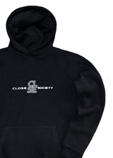 Ανδρικό φούτερ με κουκούλα Close society - HD26-700 -black hoodie regular fit μαύρο