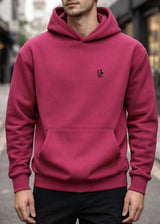 Ανδρικό φούτερ με κουκούλα Close society-HDS27-300-magenta hoodie regular fit