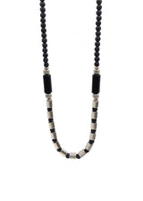 GUF CLOTHING Αλυσίδα από πέτρες λάβας Dead Necklace - Μαύρο GCK018