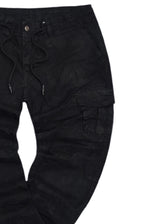 Ανδρικό cargo Παντελόνι GUF - BF-6637-1 - fabric cargo μαύρο