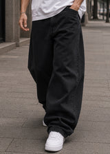 GUF CLOTHING - Ανδρικό παντελόνι Baggy Jean - Μαύρο JC7854N