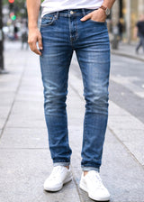 GUF CLOTHING Ανδρικό τζιν παντελόνι basic jeans slim fit μπλε JK3022