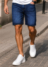GUF CLOTHING Ανδρική βερμούδα σκούρο τζιν JY016