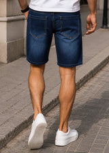 GUF CLOTHING Ανδρική βερμούδα σκούρο τζιν JY016