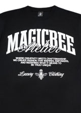 Αντρική κοντομάνικη μπλούζα Magic Bee - MB2513 - atelier oversized μαύρο