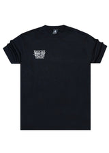 Ανδρική κοντομάνικη μπλούζα Magicbee - MB2514 - signature logo oversized fit μαύρο