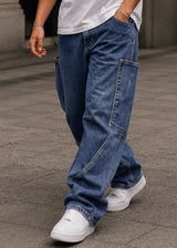GUF CLOTHING - Ανδρικό τζιν παντελόνι κάργκο Baggy - Denim MT255