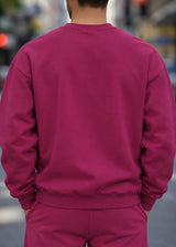 CLOSE SOCIETY - Ανδρικό φούτερ με χνούδι - Magenta W25-420