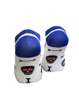 Vtex Κάλτσες κοντές λευκό-μπλε Skull SCKS002-blue