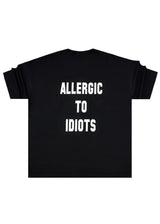 Ανδρική κοντομάνικη μπλούζα oversized Close society-STO-204-black-allergic to idiots
