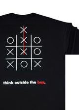 Ανδρική κοντομάνικη μπλούζα oversized Close society-STO-206-black-think outside the box