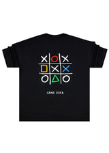 Ανδρική κοντομάνικη μπλούζα oversized Close society-STO-207-black-game over