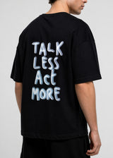Ανδρική κοντομάνικη μπλούζα oversized Close society-STO-208-black-talk less act more