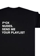 Ανδρική κοντομάνικη μπλούζα oversized Close society-STO-209-black-send me your playlist