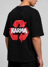 CLOSE SOCIETY Ανδρική κοντομάνικη μπλούζα μαύρη oversized KARMA Close society STO-212-black
