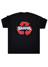 CLOSE SOCIETY Ανδρική κοντομάνικη μπλούζα μαύρη oversized KARMA Close society STO-212-black