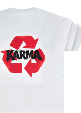 Ανδρική κοντομάνικη μπλούζα oversized Close society-STO-212-white-karma
