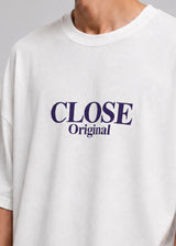 CLOSE SOCIETY - Ανδρικό oversized t-shirt - Λευκό STO-307