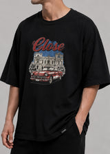 CLOSE SOCIETY - Ανδρικό oversized t-shirt Car - Μαύρη STO-316