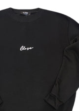 Close society Ανδρικό φούτερ μαύρο χωρίς χνούδι CLOSE SW26-200-black